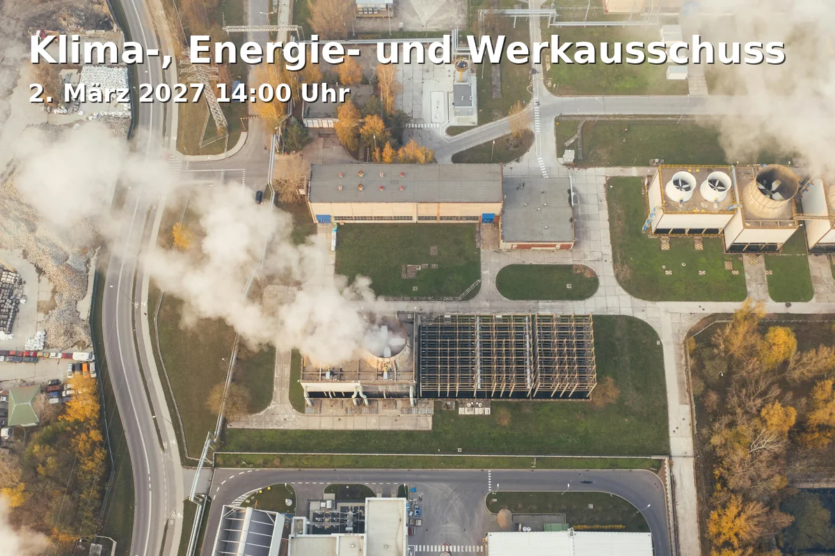 Event: Klima-, Energie- und Werkausschuss in Landratsamt Neu-Ulm, Sitzungssaal 400, Kantstraße 8, 89231 Neu-Ulm on 2. März 2027