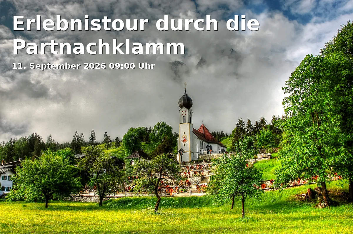 Event: Erlebnistour durch die Partnachklamm in Zentraler Omnibusbahnhof München (ZOB), Hackerbrücke 4, 80335 München on 11. September 2026