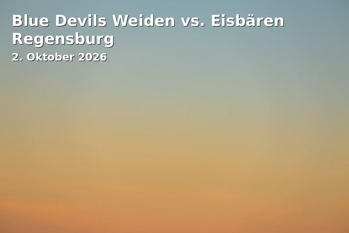 Event: Blue Devils Weiden vs. Eisbären Regensburg in Hans-Schröpf-Arena, Raiffeisenstraße 5, 92637 Weiden on 2. Oktober 2026