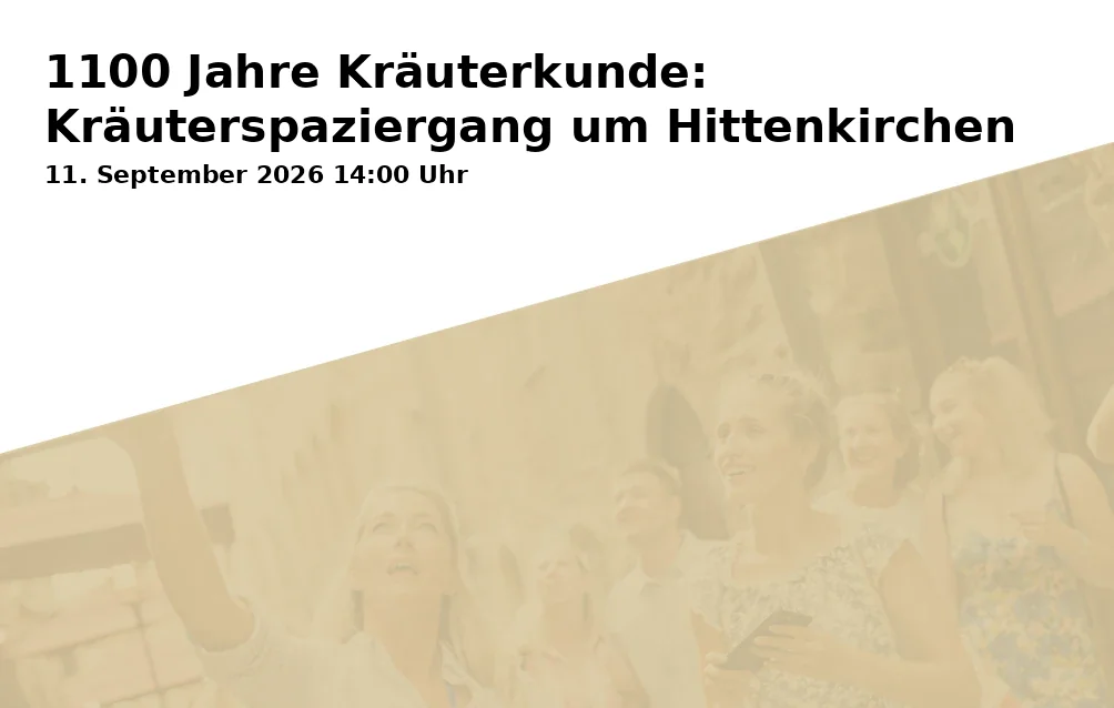 Event: 1100 Jahre Kräuterkunde: Kräuterspaziergang um Hittenkirchen in Parkplatz am Kindergarten Hittenkirchen, Erlachstraße, Bernau a. Chiemsee on 11. September 2026