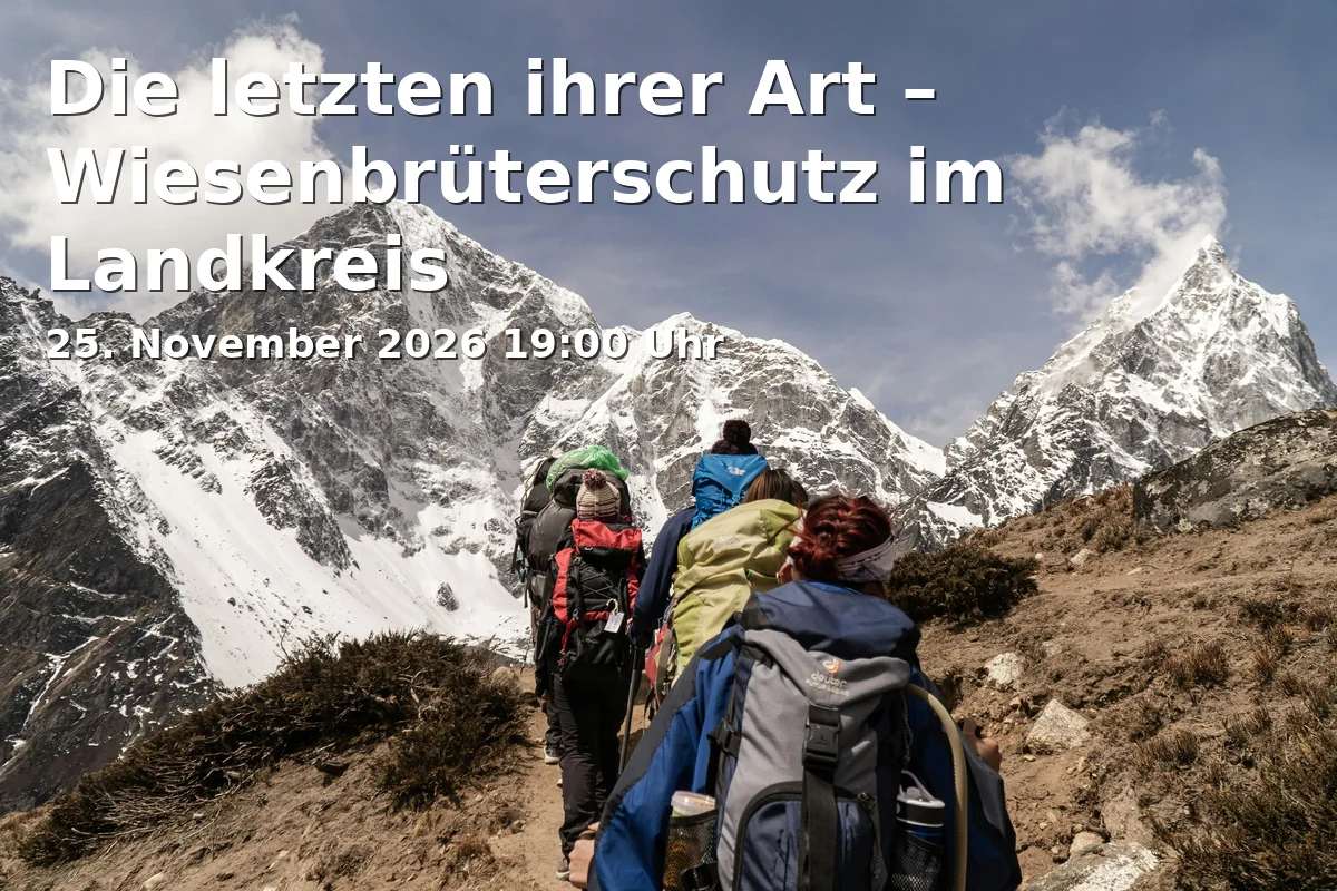 Event: Die letzten ihrer Art – Wiesenbrüterschutz im Landkreis in Schulgasse 23a, 94315 Straubing on 25. November 2026