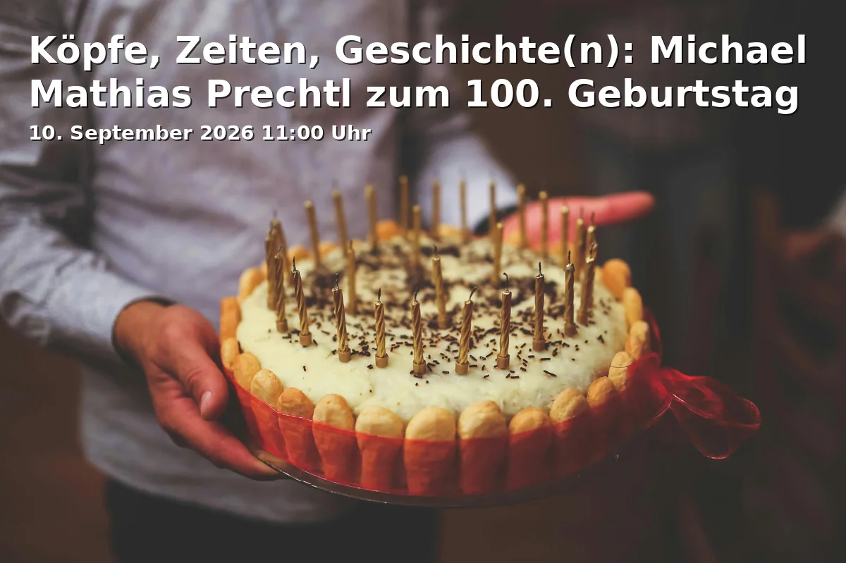 Event: Köpfe, Zeiten, Geschichte(n): Michael Mathias Prechtl zum 100. Geburtstag in Stadtmuseum Amberg, Zeughausstraße 18, 92224 Amberg on 10. September 2026