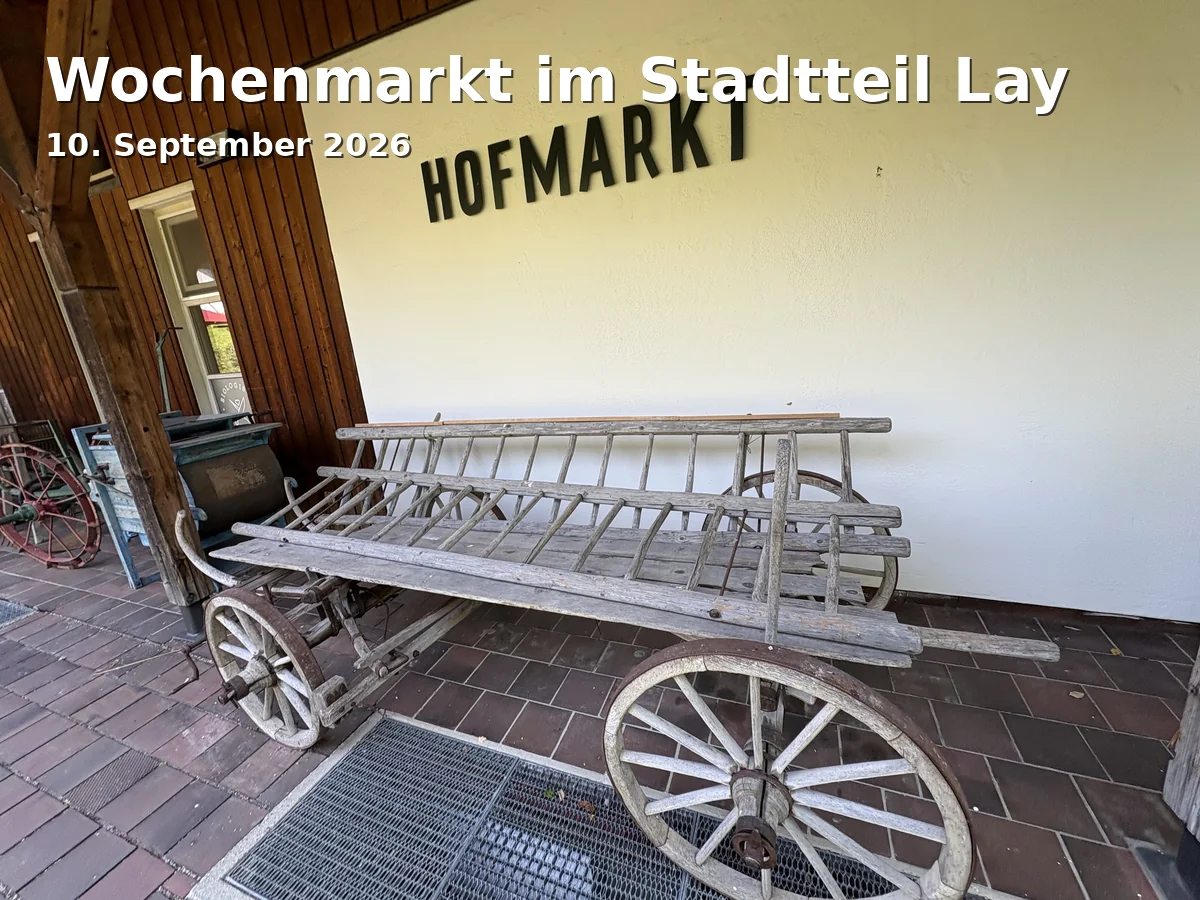 Wochenmarkt im Stadtteil Lay
