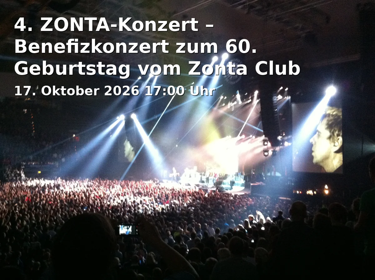 Event: 4. ZONTA-Konzert – Benefizkonzert zum 60. Geburtstag vom Zonta Club Bochum in Thürmer-Saal im Theaterzentrum der Folkwang Universität, Friederikastraße 4, 44789 Bochum on 17. Oktober 2026
