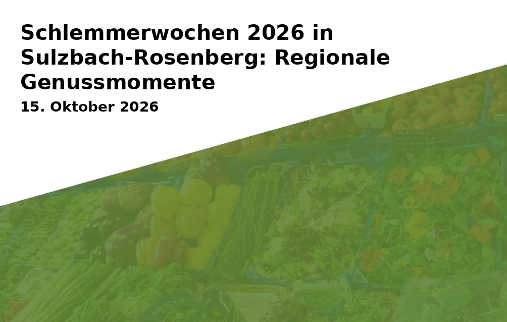 Event: Schlemmerwochen 2026 in Sulzbach-Rosenberg: Regionale Genussmomente