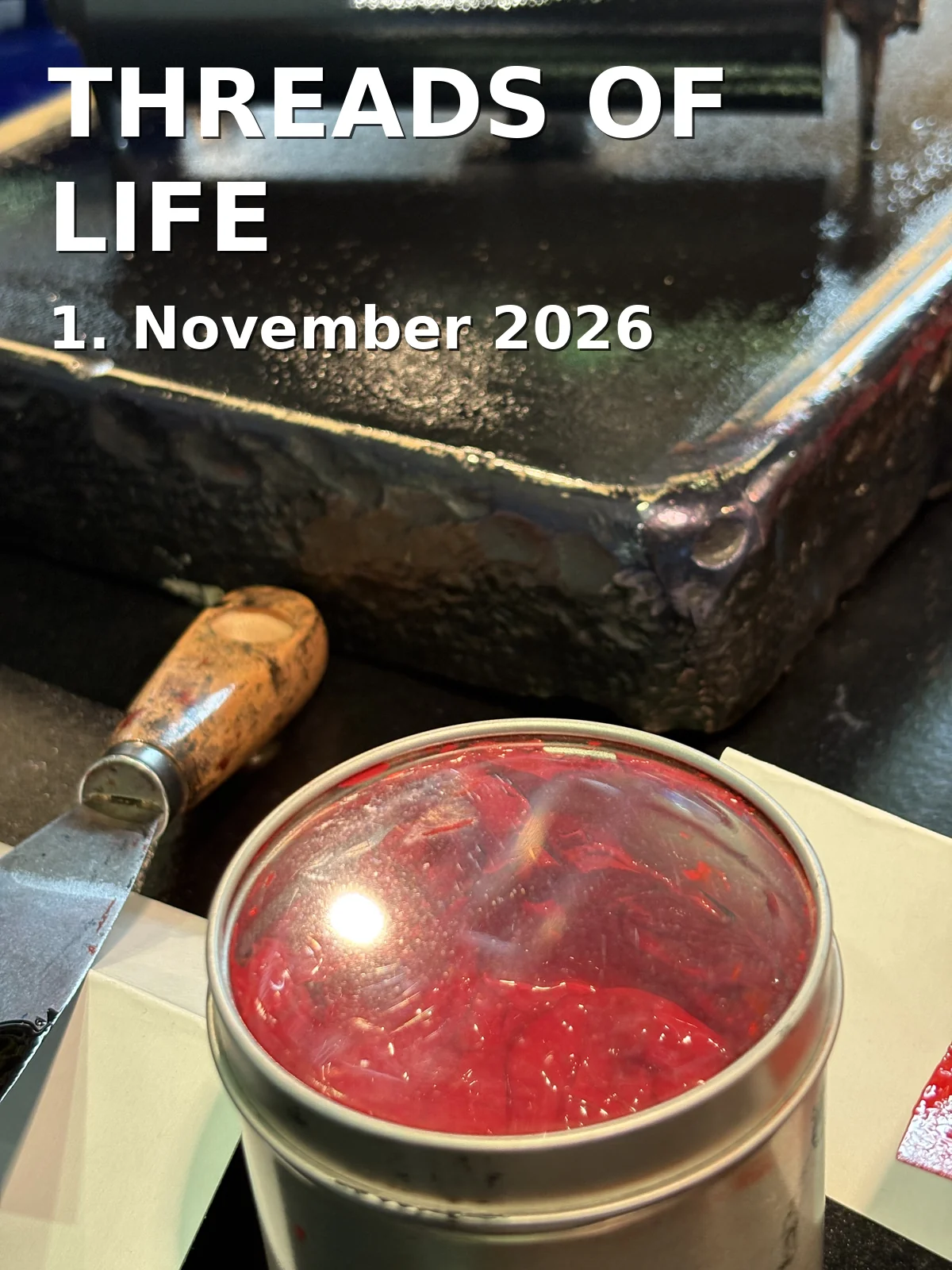 Event: THREADS OF LIFE in Kunstforum der TU Darmstadt, Karolinenplatz 5, 64289 Darmstadt on 1. November 2026