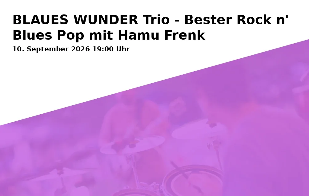 BLAUES WUNDER Trio - Bester Rock n' Blues Pop mit Hamu Frenk