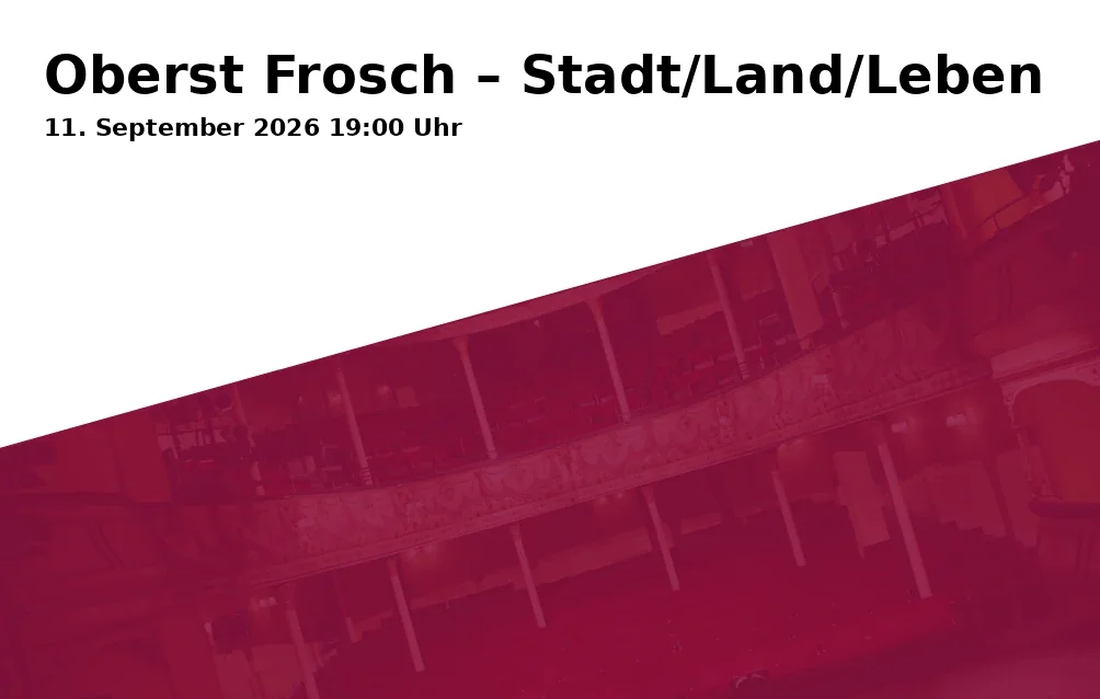 Event: Oberst Frosch – Stadt/Land/Leben in KaufBar, Helmstedter Str 135, 38102 Braunschweig on 11. September 2026