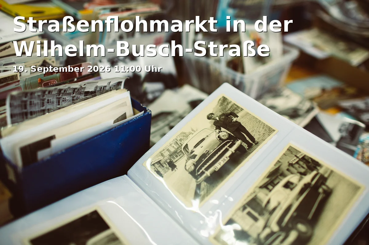 Event: Straßenflohmarkt in der Wilhelm-Busch-Straße in Wilhelm-Busch-Straße, Bielefeld-Mitte, 33604 Bielefeld on 19. September 2026