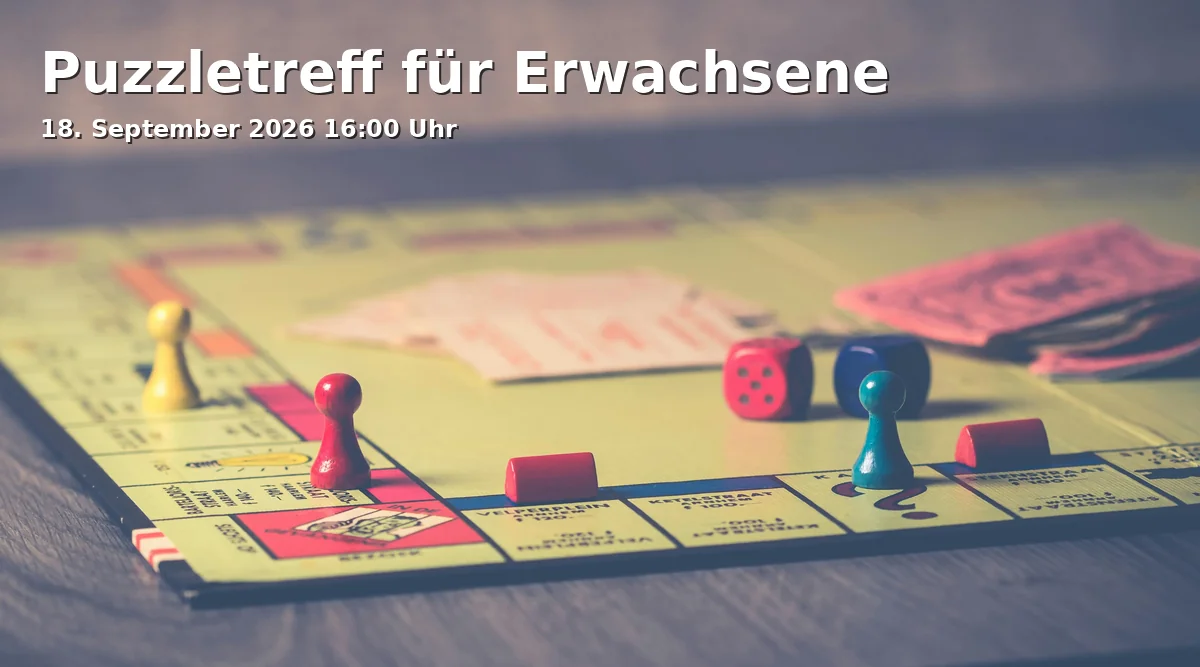 Event: Puzzletreff für Erwachsene in Ernst-Abbe-Bücherei Jena, Engelplatz 2, 07743 Jena on 18. September 2026