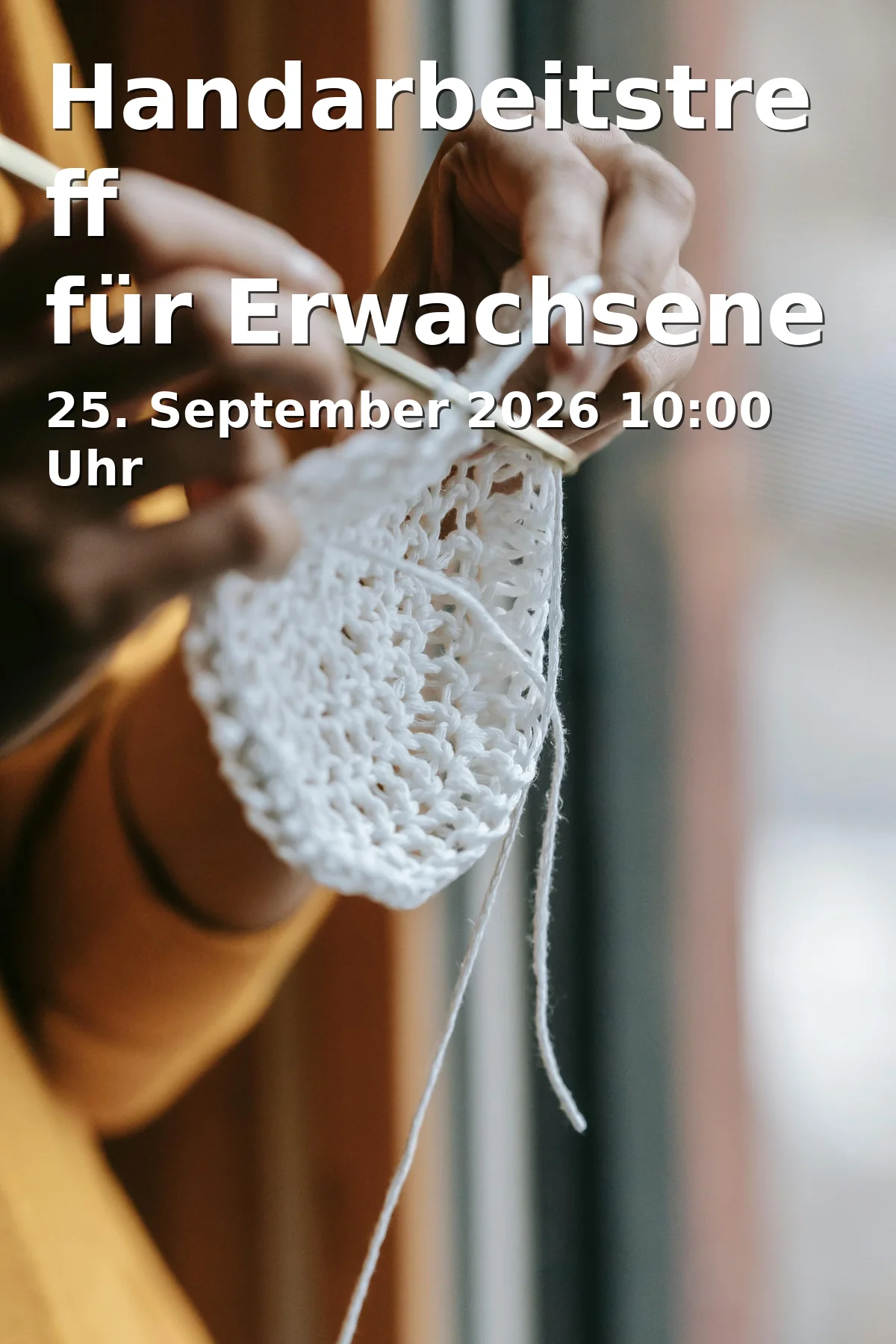 Event: Handarbeitstreff für Erwachsene in Nachbarschaftszentrum Grone, Deisterstraße 10, 37081 Göttingen on 25. September 2026