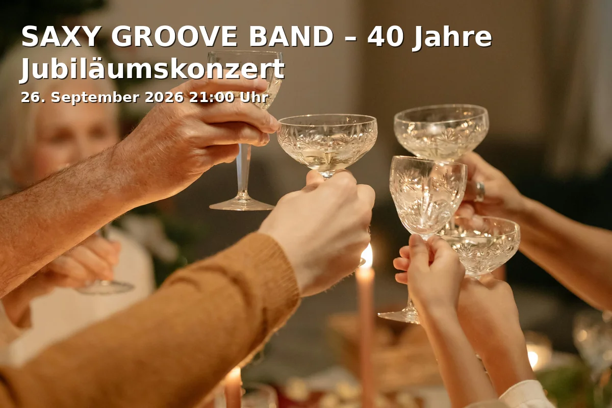 Event: SAXY GROOVE BAND – 40 Jahre Jubiläumskonzert in musa e.V., Hagenweg 2a, 37081 Göttingen on 26. September 2026