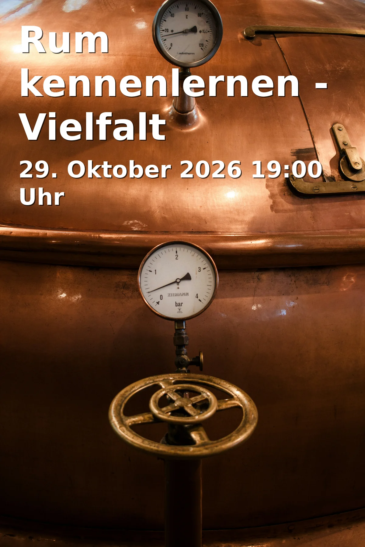 Event: Rum kennenlernen - Vielfalt zwischen Melasse und Zuckerrohr in RW21 Volkshochschule, Kochstudio, Richard-Wagner-Straße 21, 95444 Bayreuth on 29. Oktober 2026