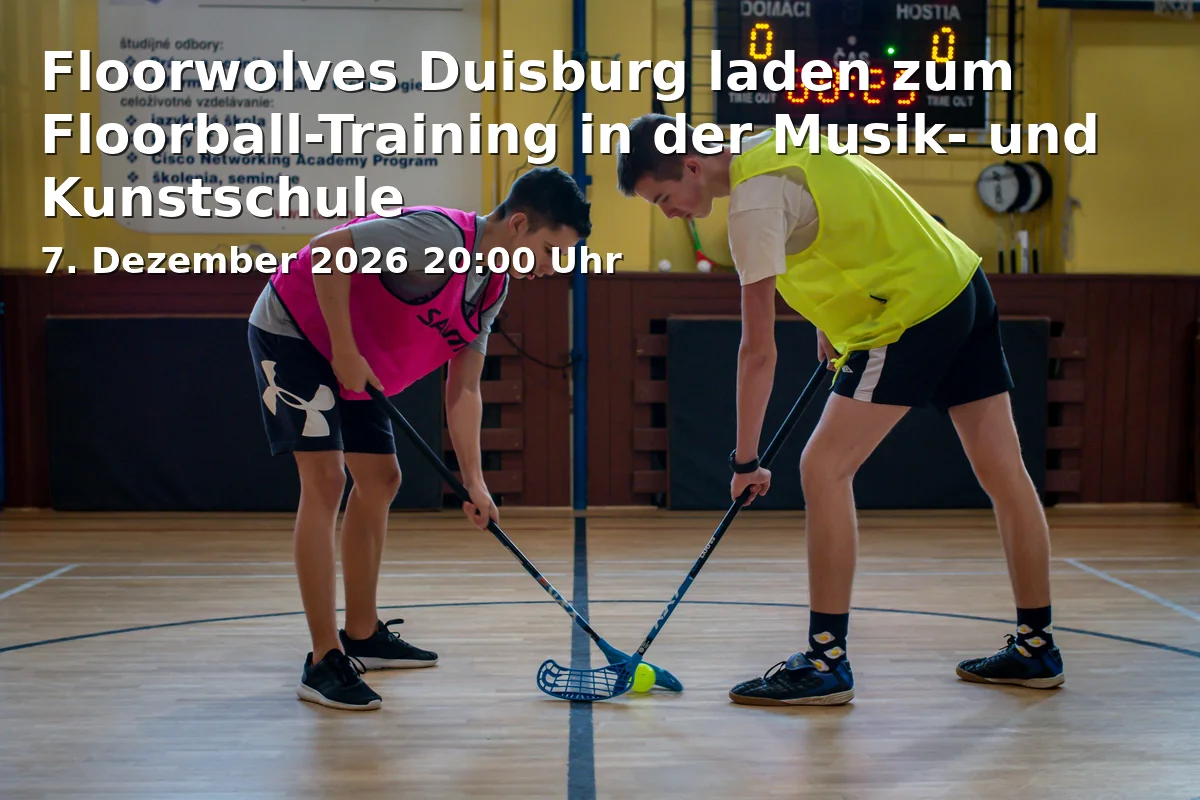 Event: Floorwolves Duisburg laden zum Floorball-Training in der Musik- und Kunstschule