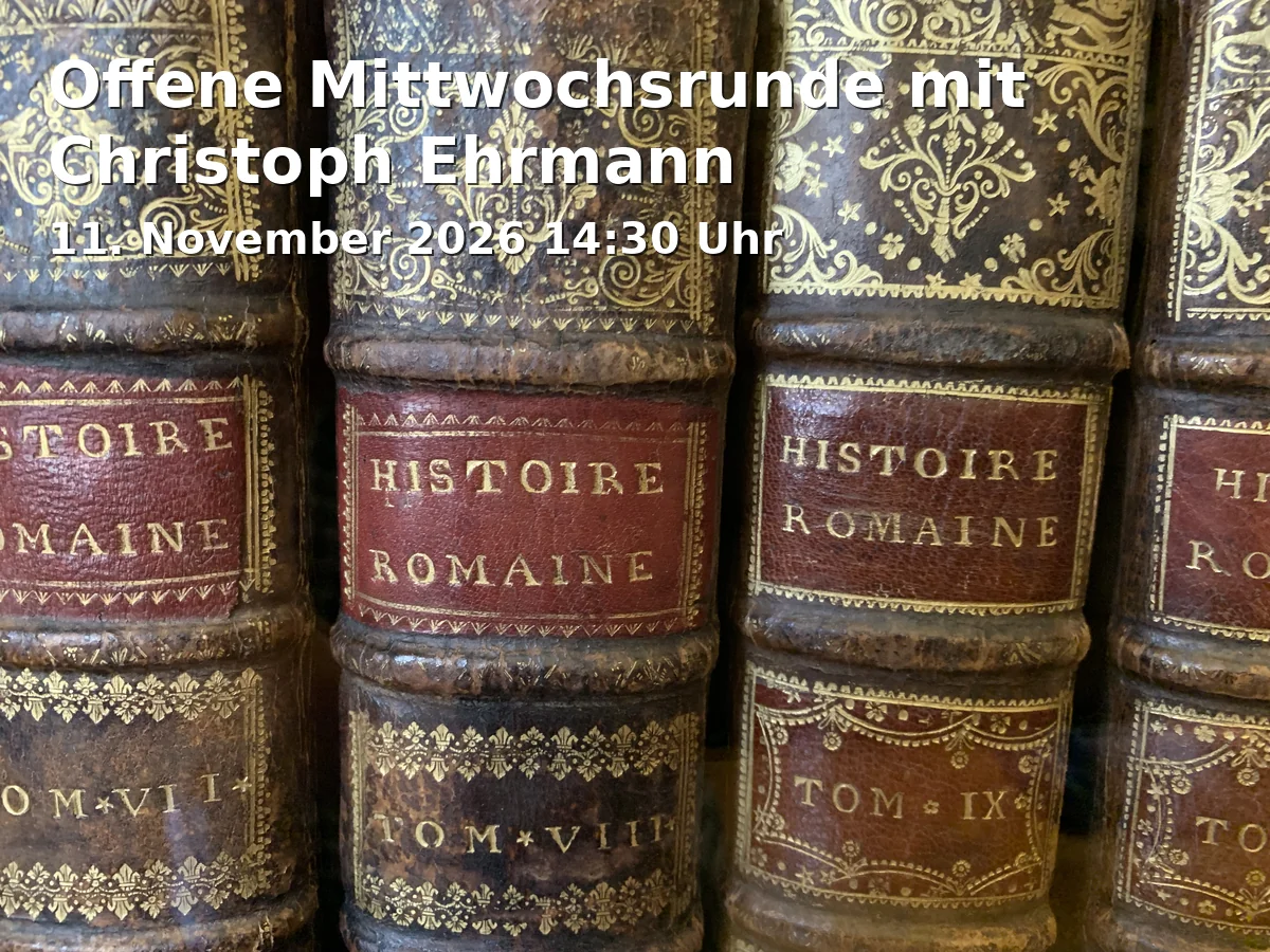 Event: Offene Mittwochsrunde mit Christoph Ehrmann