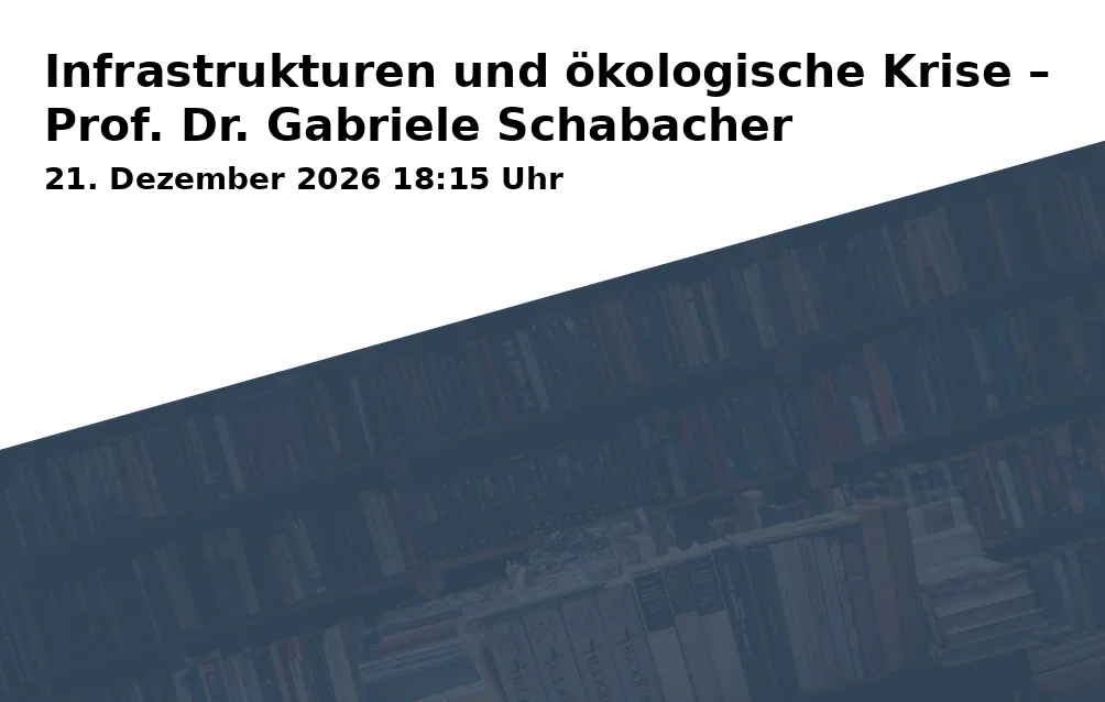 Infrastrukturen und ökologische Krise – Prof. Dr. Gabriele Schabacher