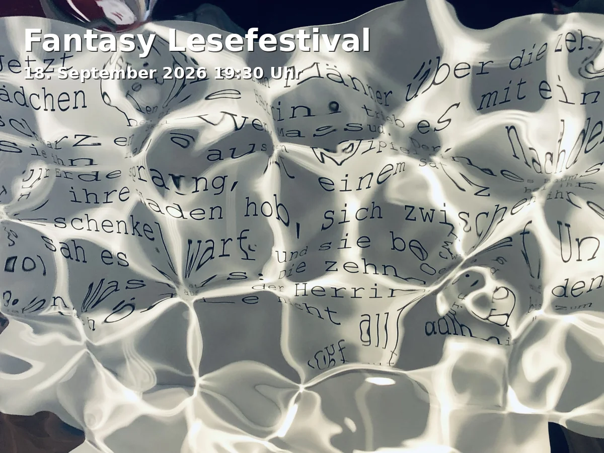 Event: Fantasy Lesefestival in Großer Saal im Stadtjugendring, Rathausstraße 26, 83022 Rosenheim on 18. September 2026