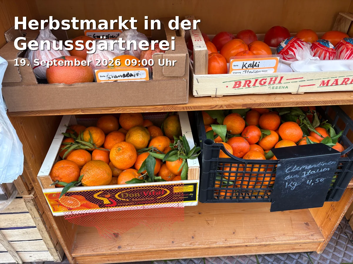 Herbstmarkt in der Genussgärtnerei