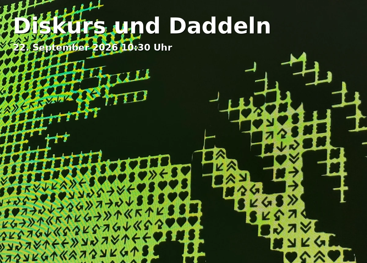 Event: Diskurs und Daddeln in MiR Lab - am Rundhöfchen, Am Rundhöfchen 6, 45879 Gelsenkirchen on 22. September 2026