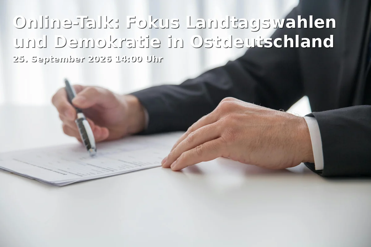 Online-Talk: Fokus Landtagswahlen und Demokratie in Ostdeutschland