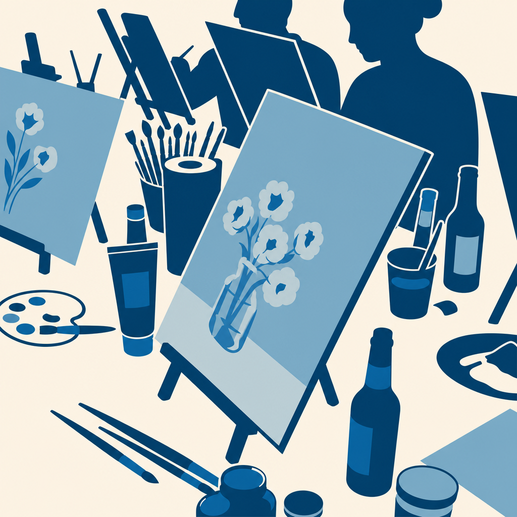 Event: Pinselwerk & Weingenuss in Antikladen Buttervogel, Oelmühlenstraße 11, 33604 Bielefeld on 25. September 2026