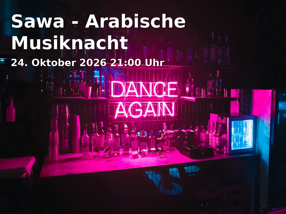 Event: Sawa - Arabische Musiknacht in Grandhotel Cosmopolis e.V., Springergäßchen 5, 86152 Augsburg on 24. Oktober 2026