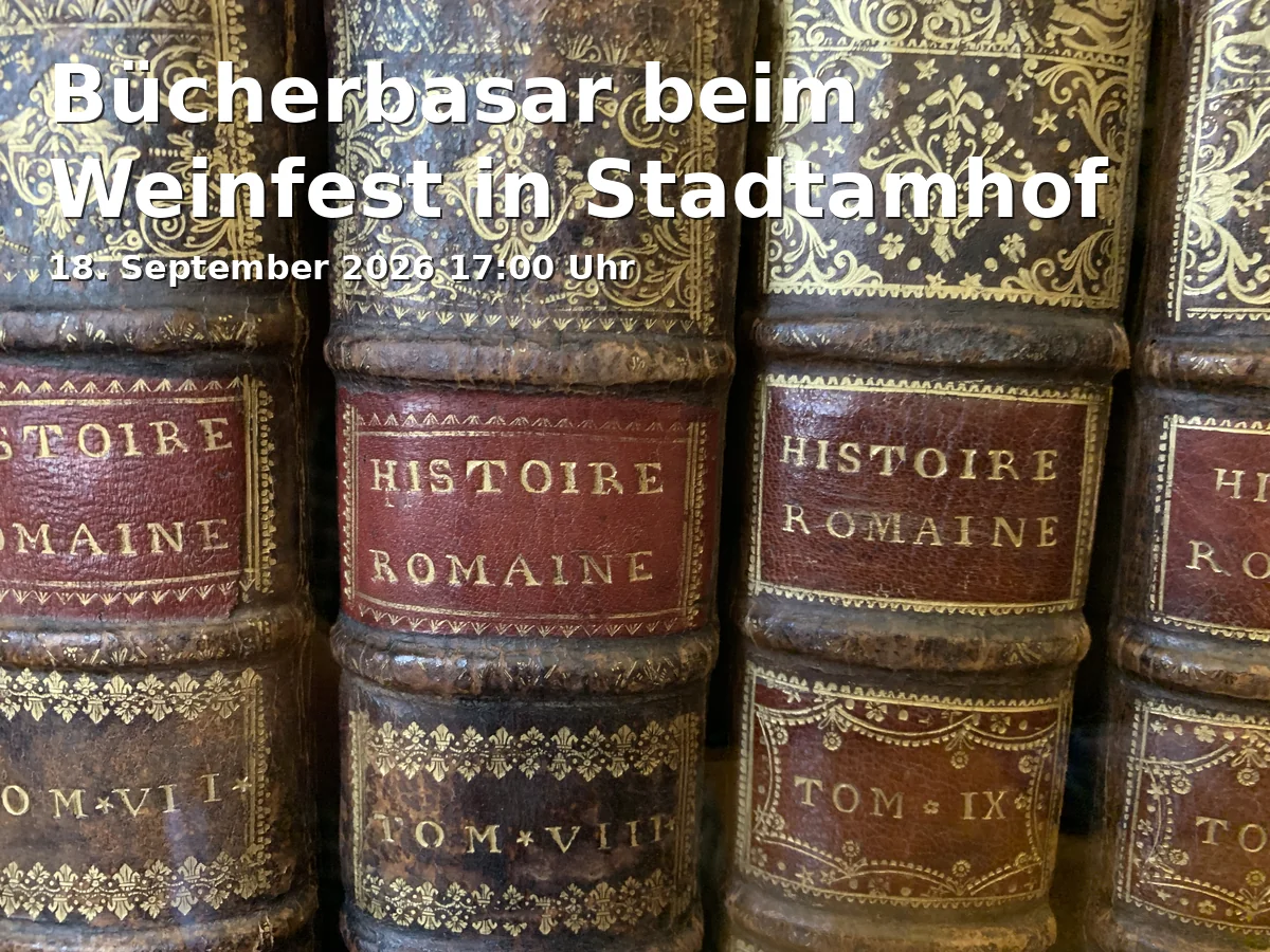 Event: Bücherbasar beim Weinfest in Stadtamhof