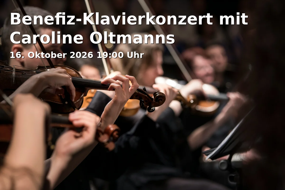 Event: Benefiz-Klavierkonzert mit Caroline Oltmanns in Musikschule Fürth, Südstadtpark 1, 90763 Fürth on 16. Oktober 2026