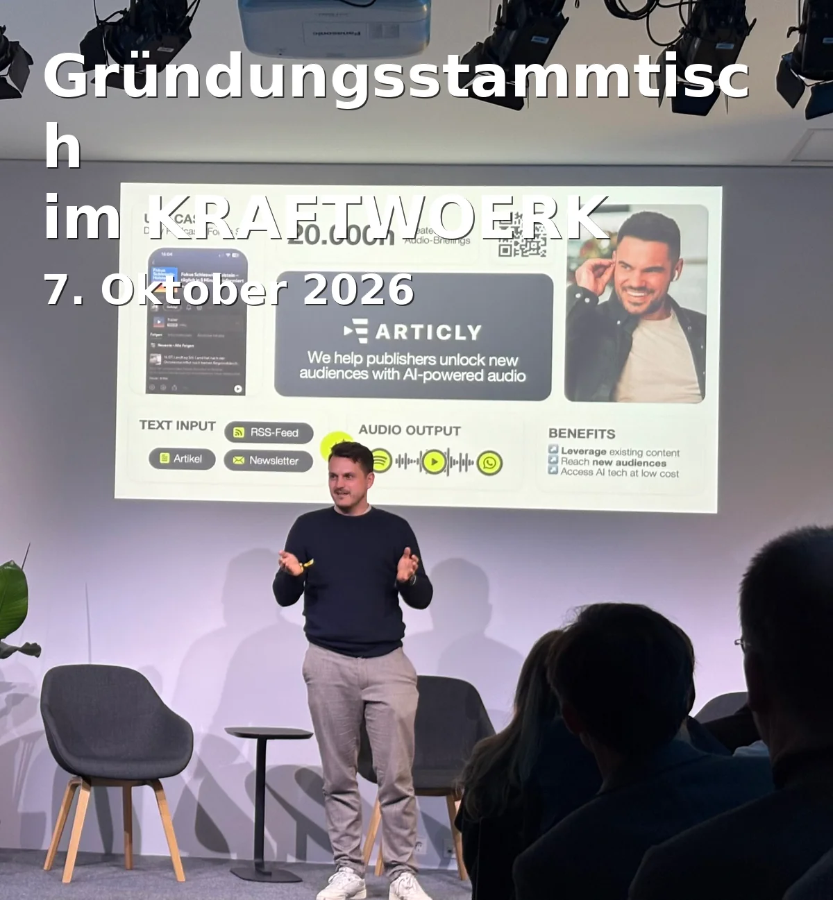 Event: Gründungsstammtisch im KRAFTWOERK Rosenheim in KRAFTWOERK Rosenheim, Hechtseestraße 16, 83022 Rosenheim on 7. Oktober 2026