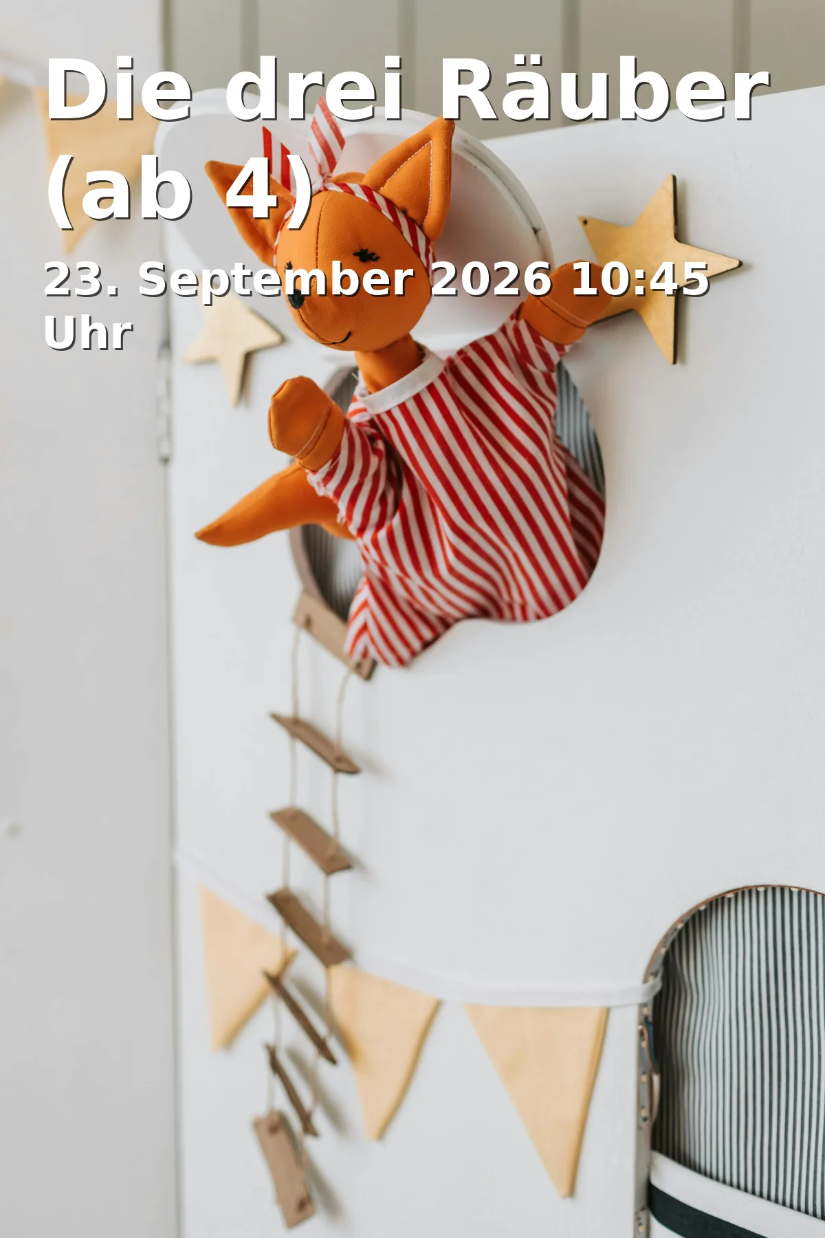 Event: Die drei Räuber (ab 4) in marotte Theater, Kaiserallee 11, 76133 Karlsruhe on 23. September 2026