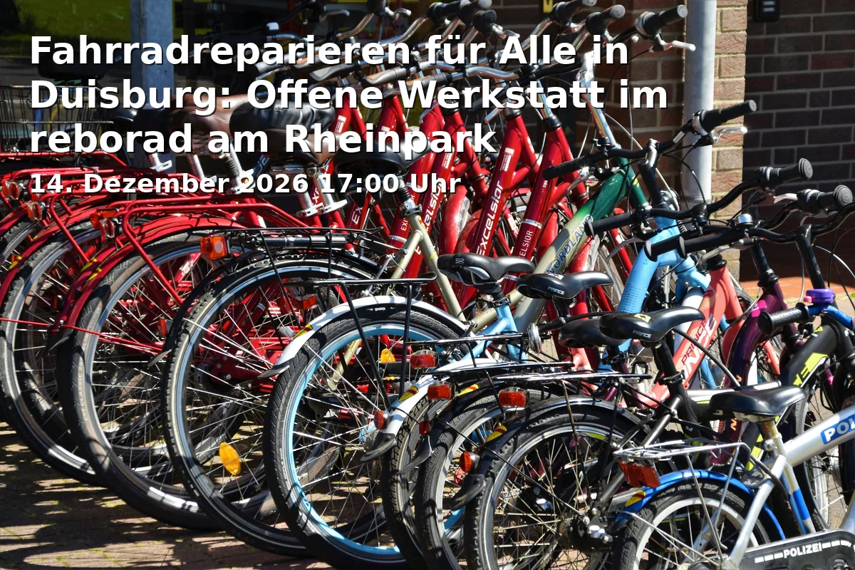 Event: Fahrradreparieren für Alle in Duisburg: Offene Werkstatt im reborad am Rheinpark