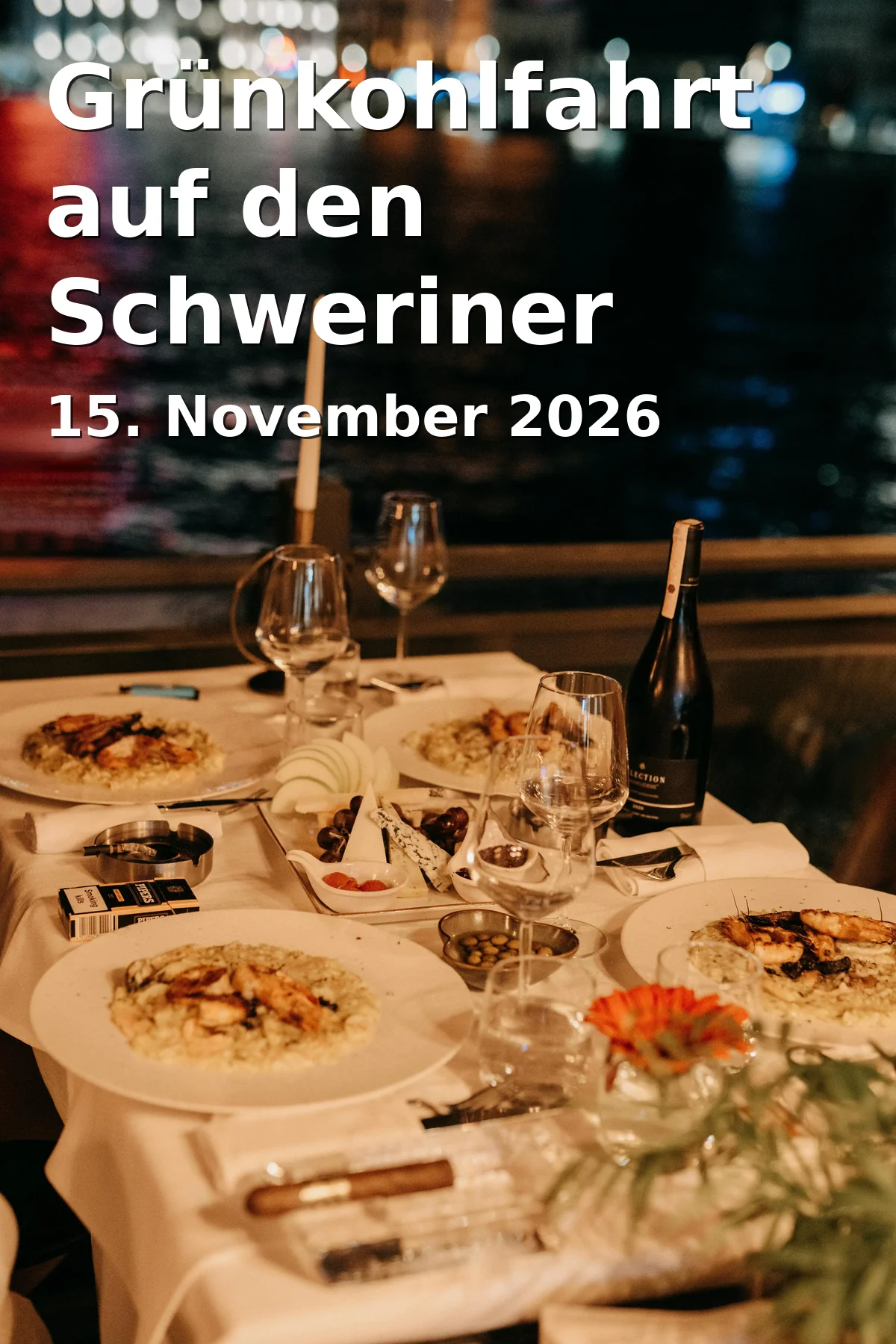 Event: Grünkohlfahrt auf den Schweriner Seen in WEISSE FLOTTE Fahrgastschifffahrt Schwerin, Werderstraße, Schwerin on 15. November 2026