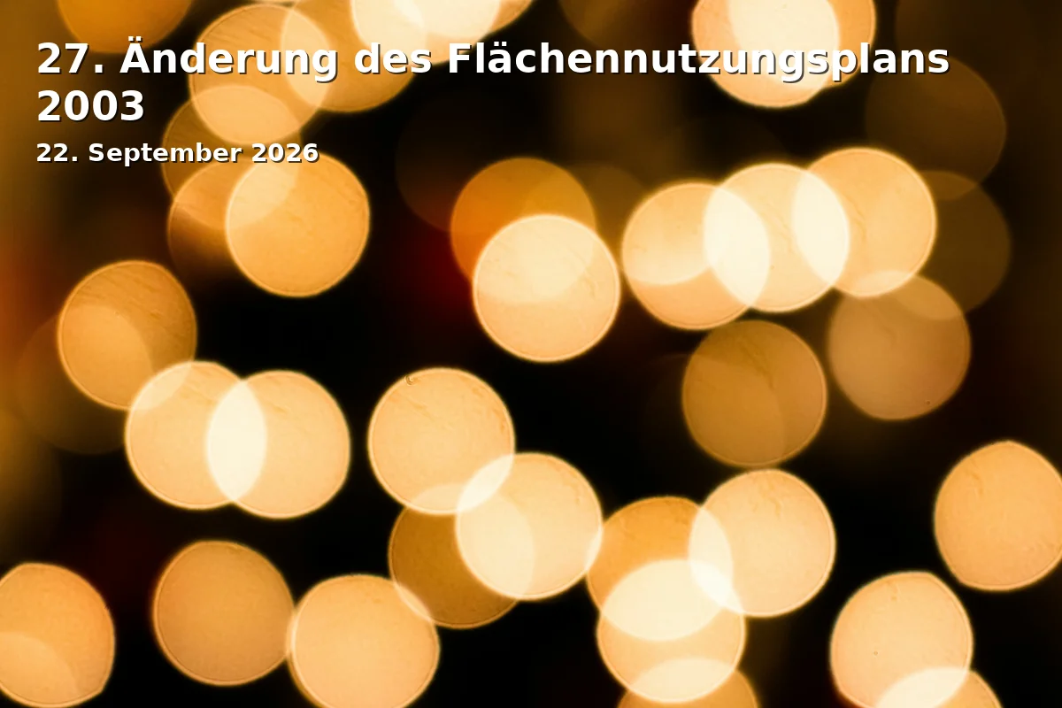Event: 27. Änderung des Flächennutzungsplans 2003 in Amt für Stadtentwicklung und Stadtplanung - Museumswinkel on NaN. Invalid Date NaN