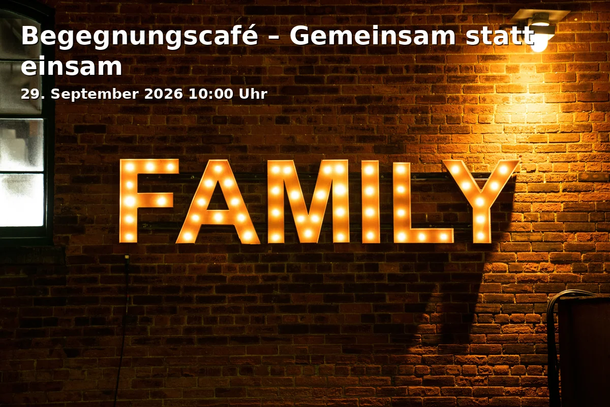 Event: Begegnungscafé – Gemeinsam statt einsam in Heilsarmee, Märkische Straße 34, Gelsenkirchen on 29. September 2026