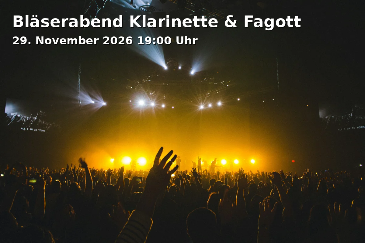 Event: Bläserabend Klarinette & Fagott in Roter Saal, Hochschule für Musik Mainz, Saarstr. 21, 55122 Mainz on 29. November 2026