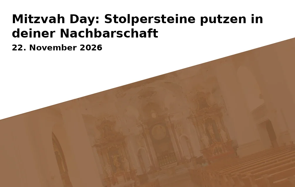 Mitzvah Day: Stolpersteine putzen in deiner Nachbarschaft