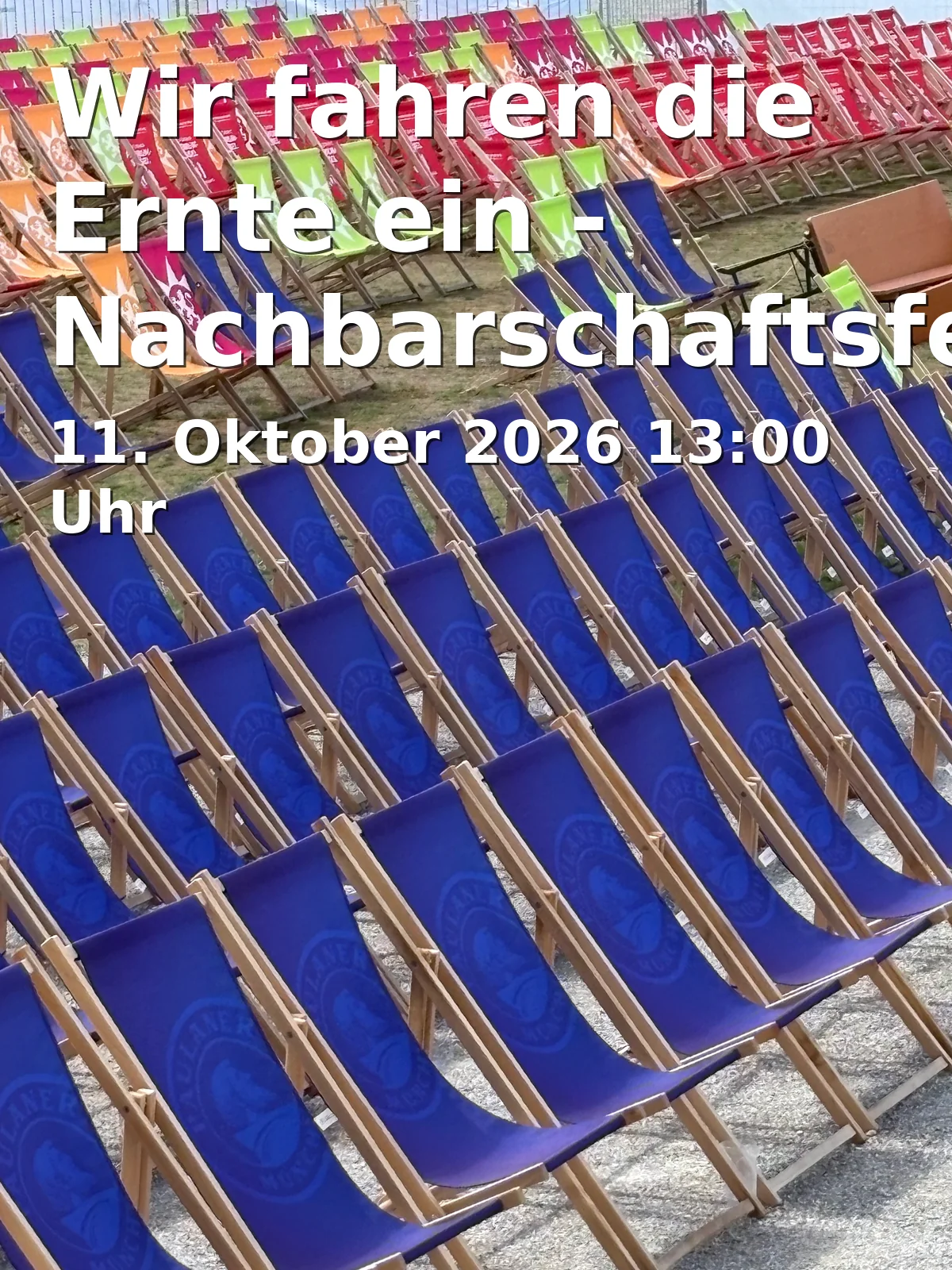 Event: Wir fahren die Ernte ein - Nachbarschaftsfest an der Umweltstation in HeideHaus, Admiralbogen 77, 80939 München on 11. Oktober 2026