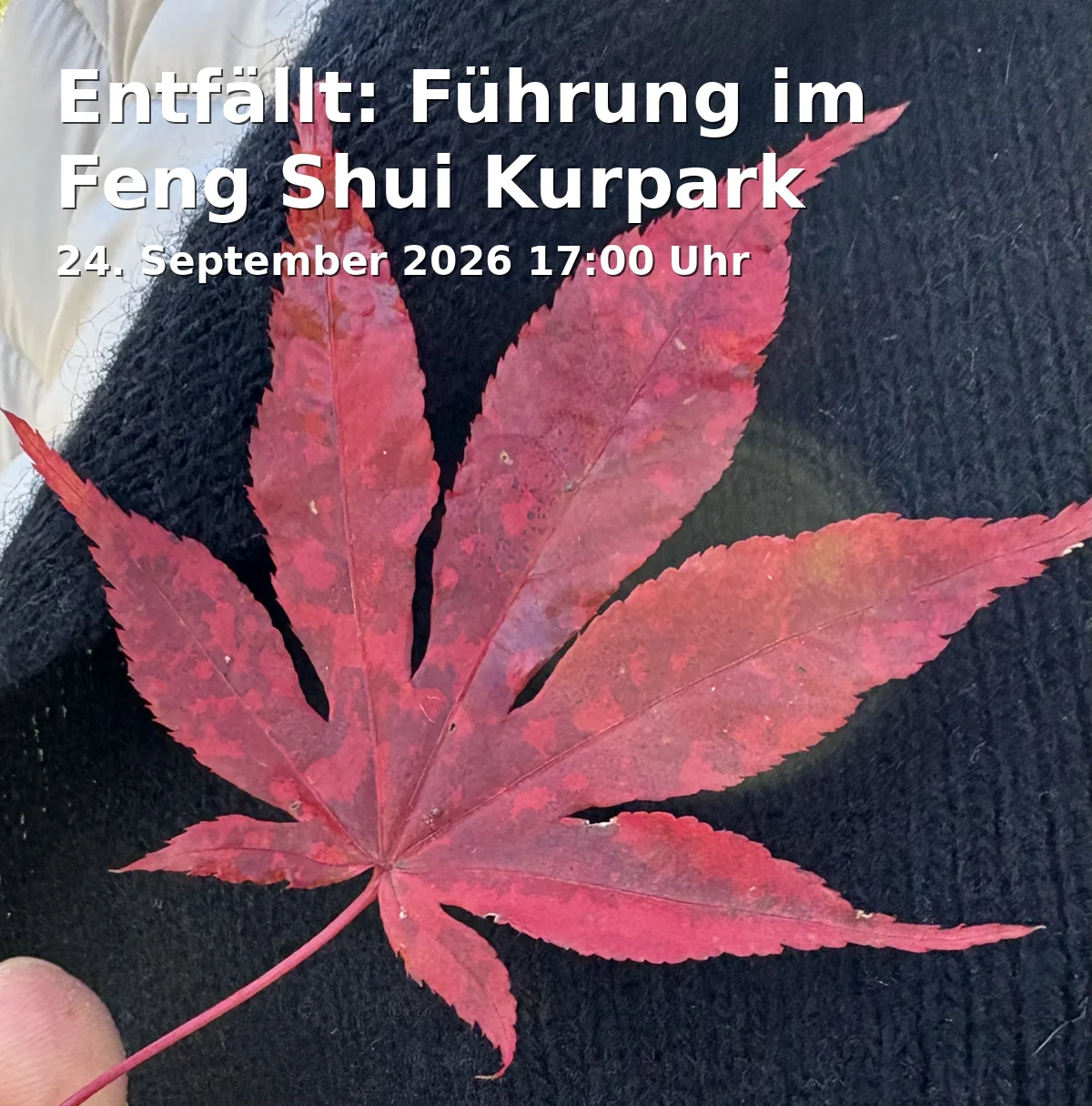 Entfällt: Führung im Feng Shui Kurpark
