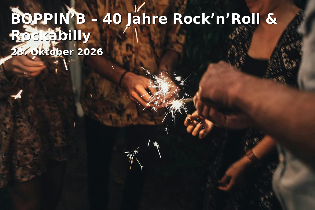 Event: BOPPIN’B – 40 Jahre Rock’n’Roll & Rockabilly in EXIL live. music. club., Weender Landstraße 5, Göttingen on 23. Oktober 2026