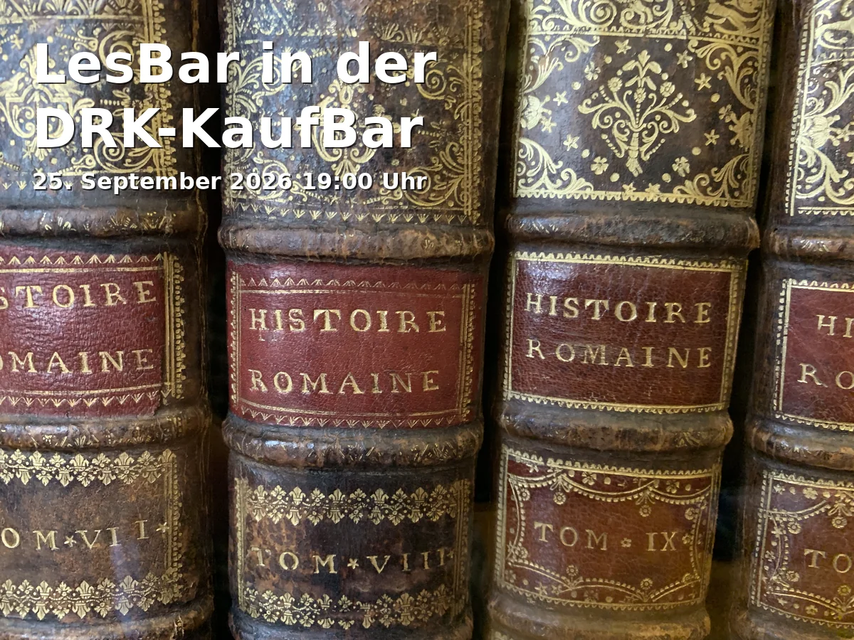 Event: LesBar in der DRK-KaufBar in DRK-KaufBar, Helmstedter Straße 135, 38102 Braunschweig on 25. September 2026