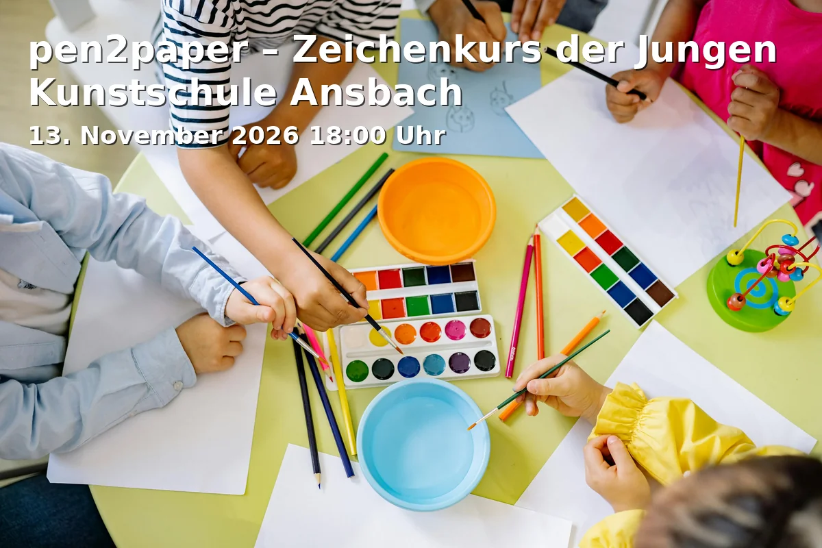 Event: pen2paper – Zeichenkurs der Jungen Kunstschule Ansbach