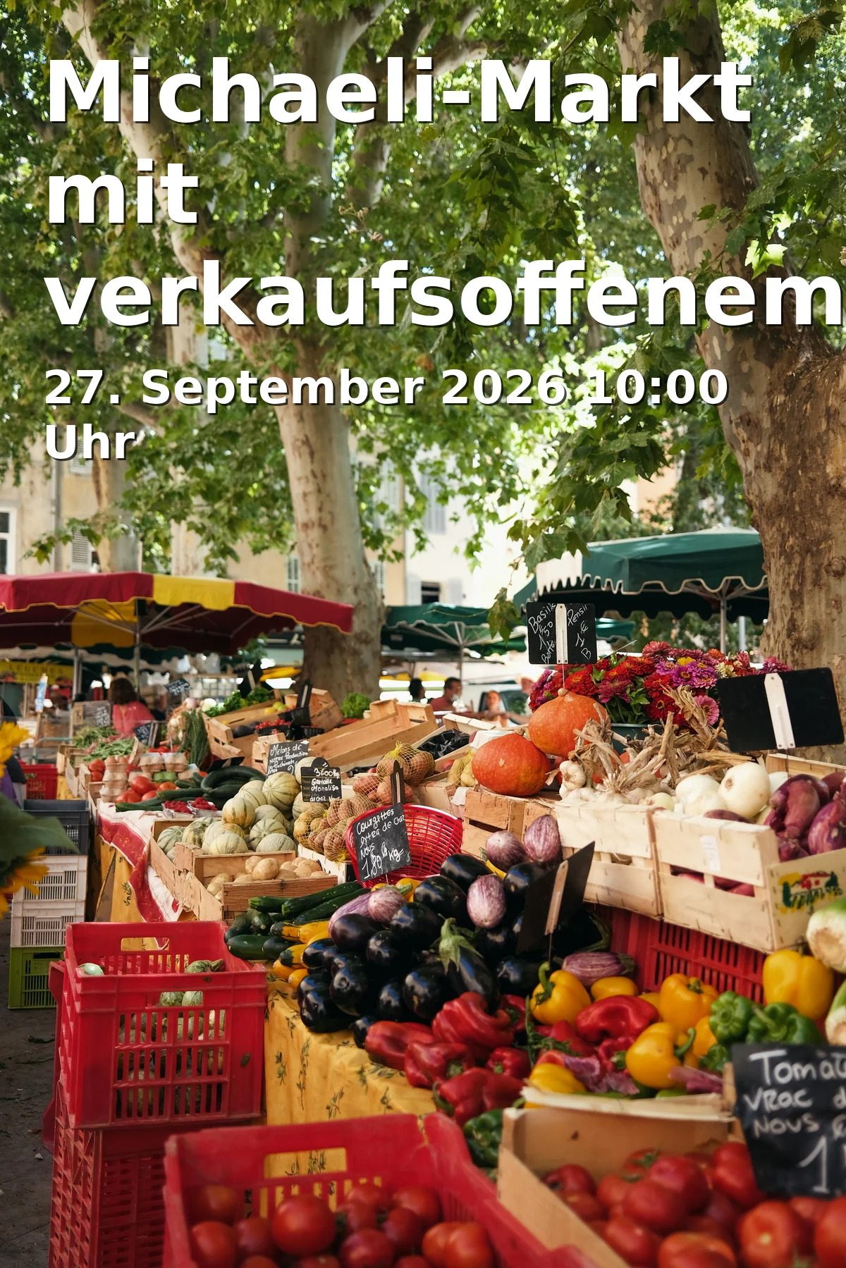 Event: Michaeli-Markt mit verkaufsoffenem Sonntag in Michaeli-Markt, 94508 Schöllnach on 27. September 2026
