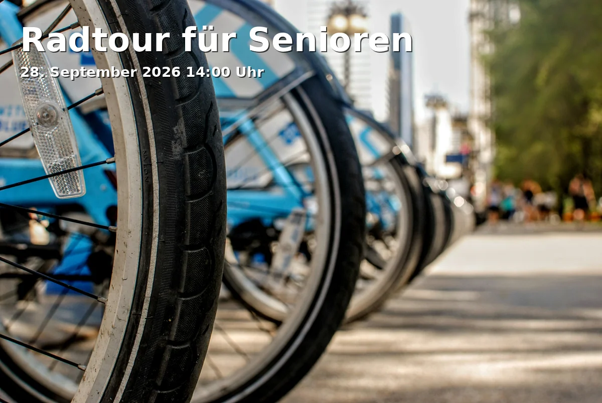Event: Radtour für Senioren in Treffpunkt Marktplatz/Brunnen, Marktplatz 1, 87700 Memmingen on 28. September 2026