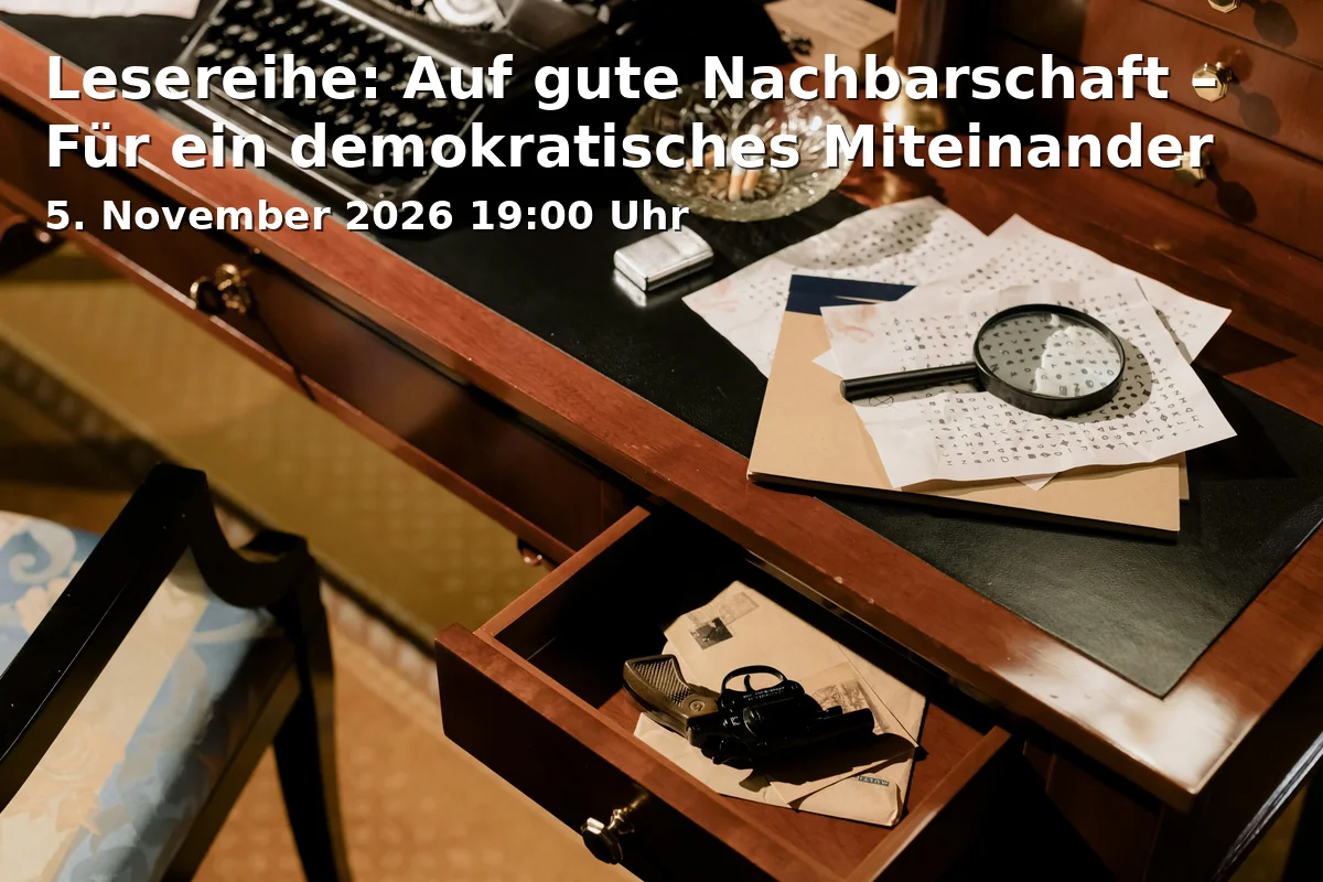 Event: Lesereihe: Auf gute Nachbarschaft – Für ein demokratisches Miteinander in Quartiersbüro Spiegelfabrik, Lange Straße 53, 90762 Fürth on 5. November 2026