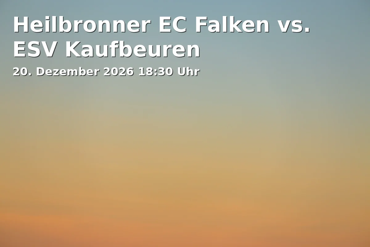 Event: Heilbronner EC Falken vs. ESV Kaufbeuren