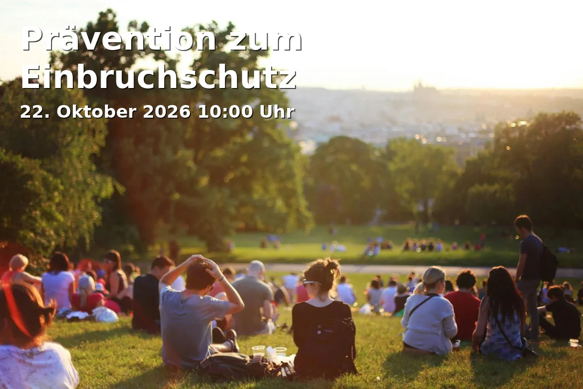 Event: Prävention zum Einbruchschutz in Yorckstraße 22, 14467 Potsdam on 22. Oktober 2026