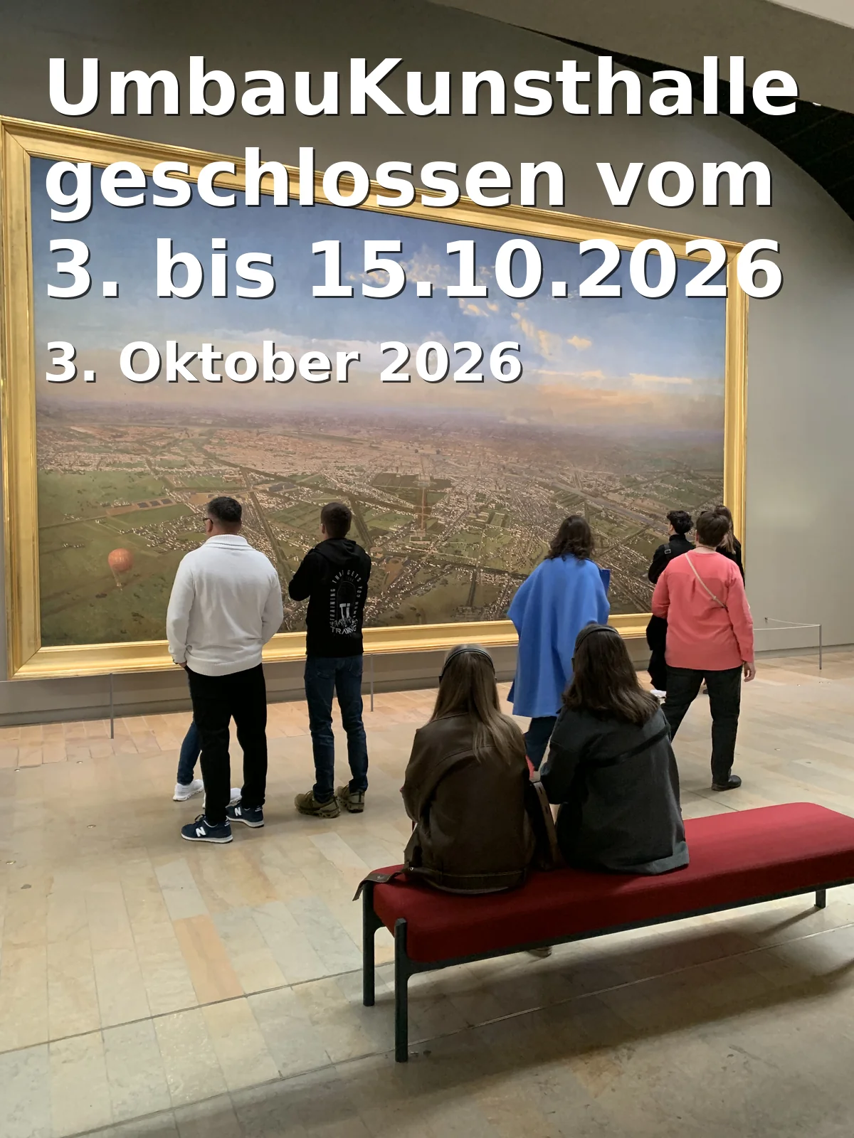 Event: UmbauKunsthalle geschlossen vom 3. bis 15.10.2026 in Kunsthalle Bielefeld, Artur-Ladebeck-Straße 5, 33602 Bielefeld on 3. Oktober 2026