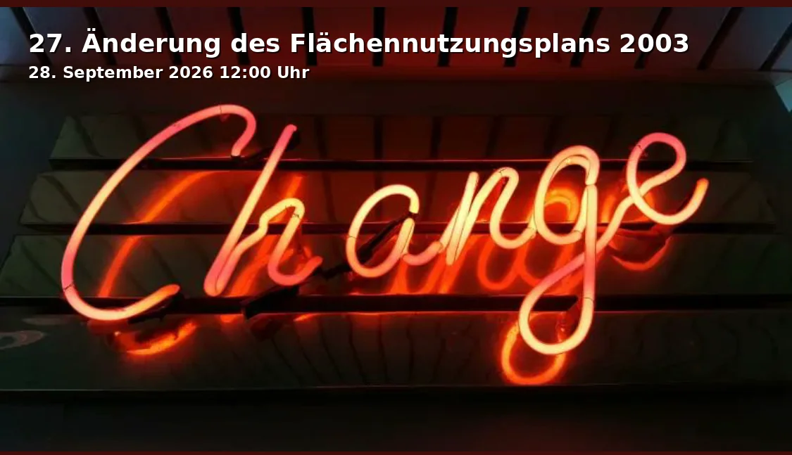 27. Änderung des Flächennutzungsplans 2003