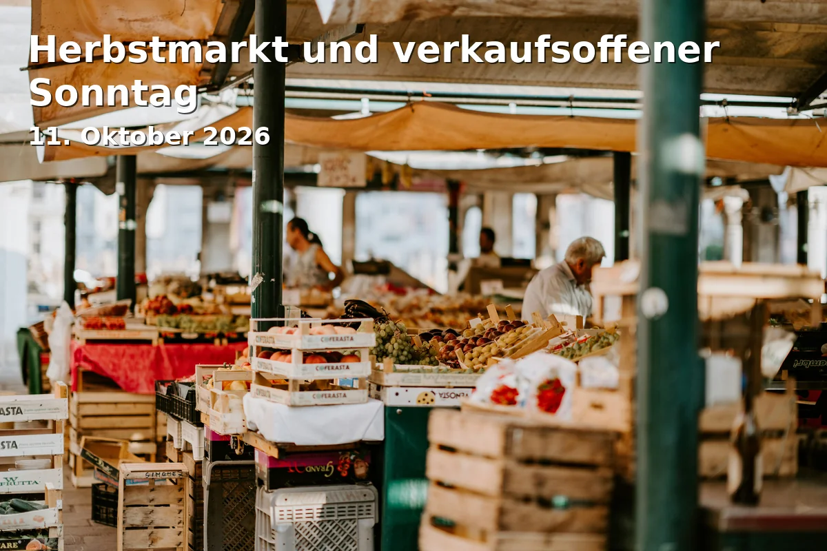 Event: Herbstmarkt und verkaufsoffener Sonntag in Dachauer Altstadt, k.A., Dachau on 11. Oktober 2026