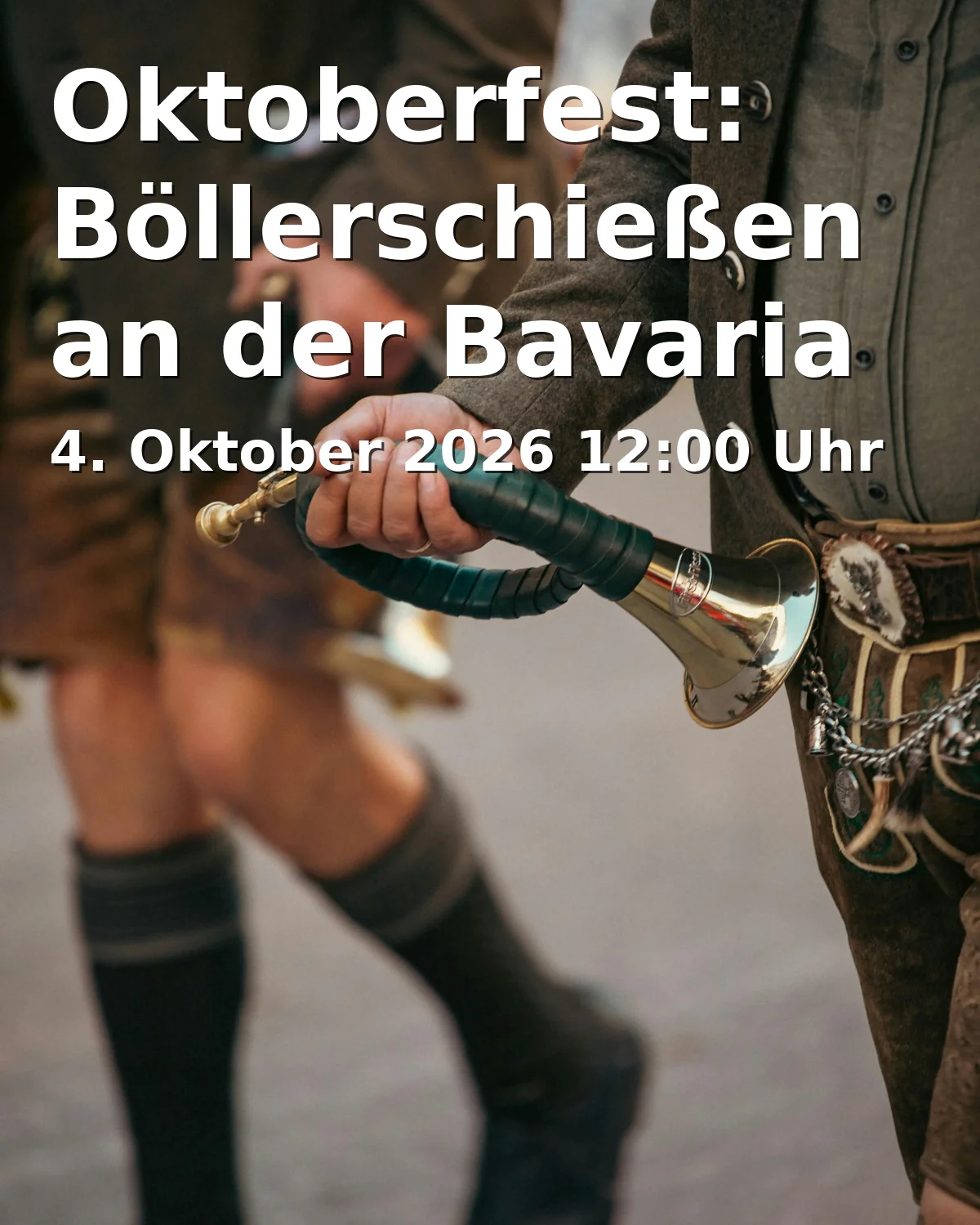 Event: Oktoberfest: Böllerschießen an der Bavaria in Theresienwiese, unterhalb der Bavaria, München on 4. Oktober 2026
